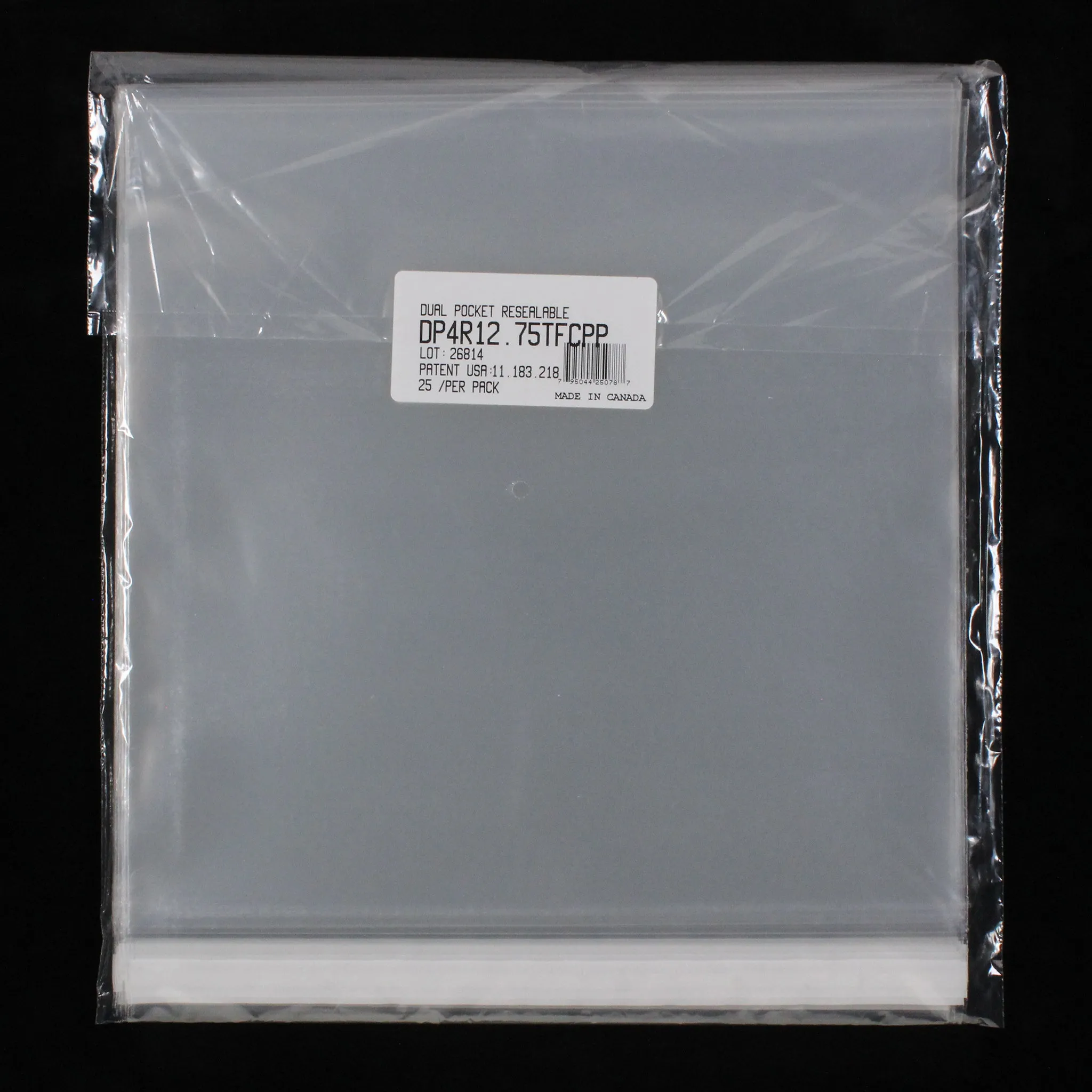 12.75" Dual Pocket Outer Sleeves w/ Sealable Flap (Tape on Flap) - 4mil (25 pack)