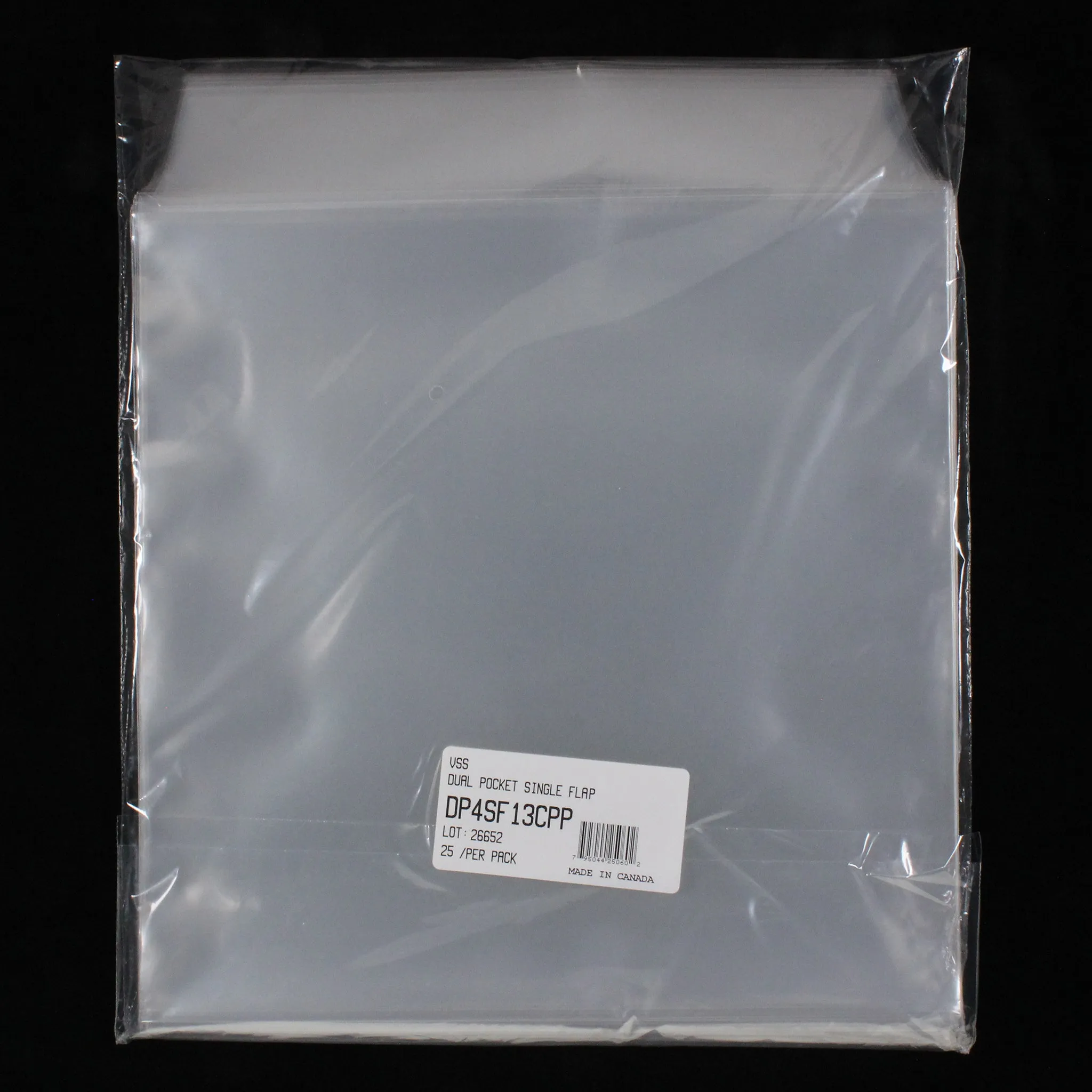 13" Dual Pocket Outer Sleeves w/ One Flap - 4mil (25 pack)