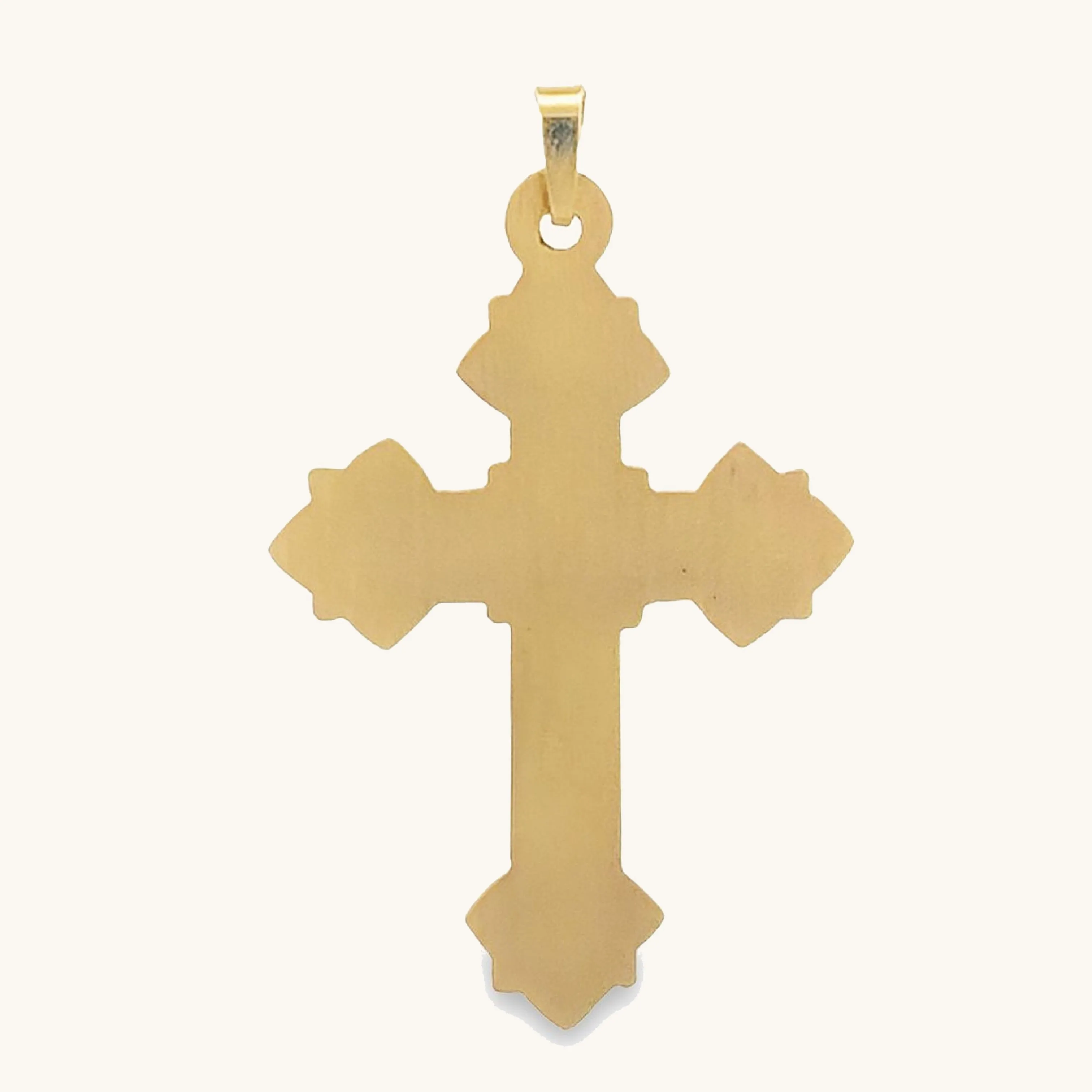 14K GOLD INTRICATE DESIGN CROSS PENDANT