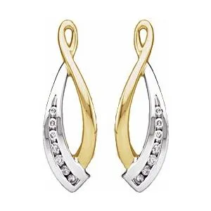 14K White 1/5 CTW Diamond Earring Jackets