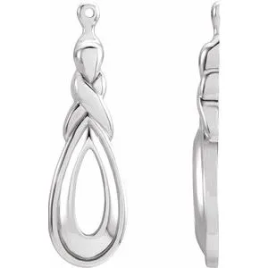 14K White Freeform Earring Jacket