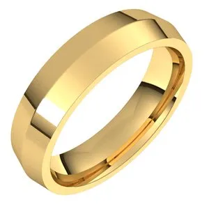 14K Yellow 5 mm Knife Edge Comfort Fit Band Size 10