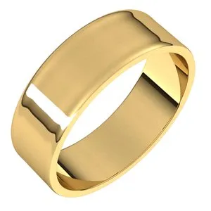 14K Yellow 6 mm Flat Ultra-Light Band Size 8.5