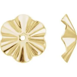 14K Yellow 7.8 mm OD Buttercup Earring Jackets