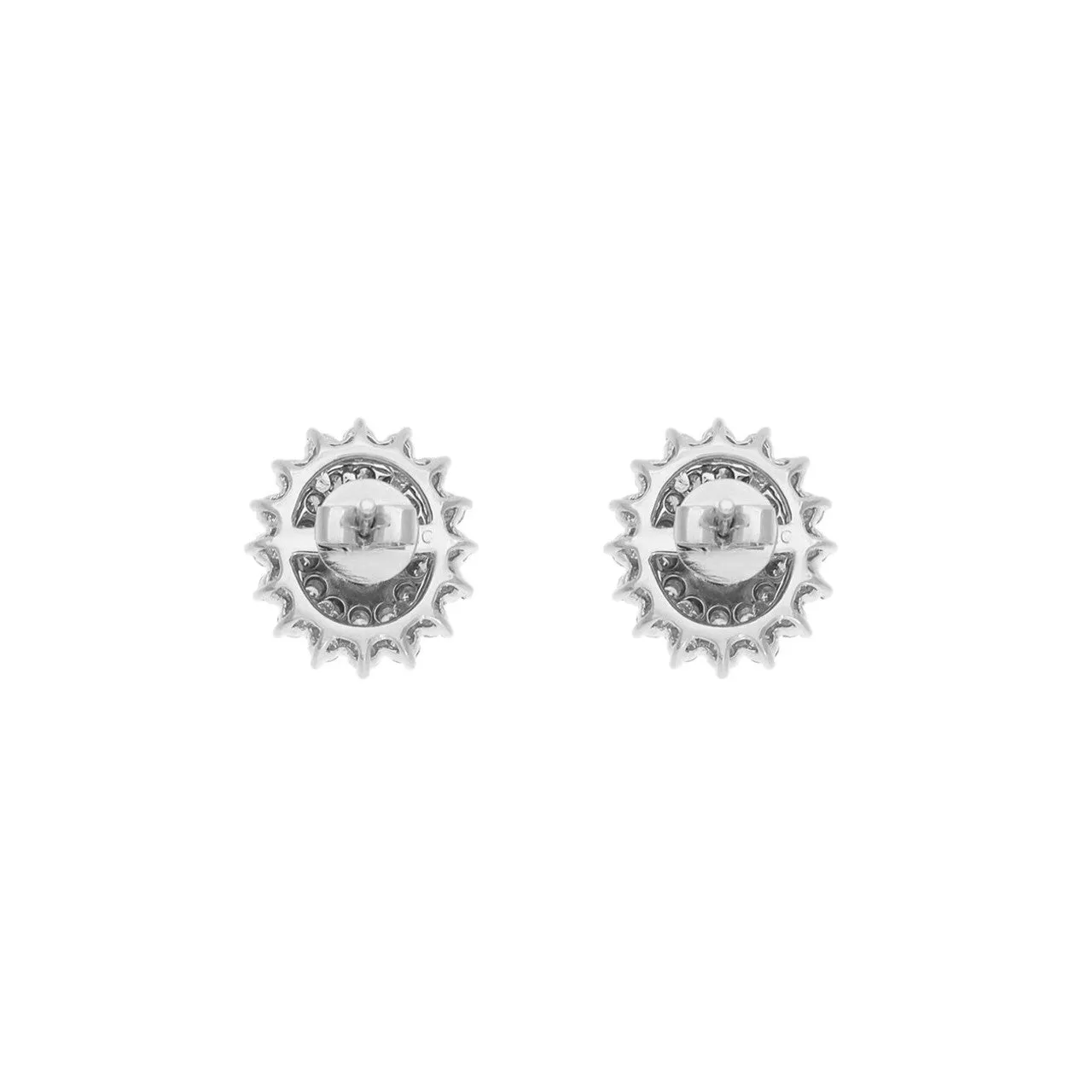 18K White Gold 2.06 Carat Ruby Diamond Earrings
