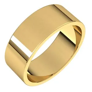 18K Yellow 7 mm Flat Band Size 12