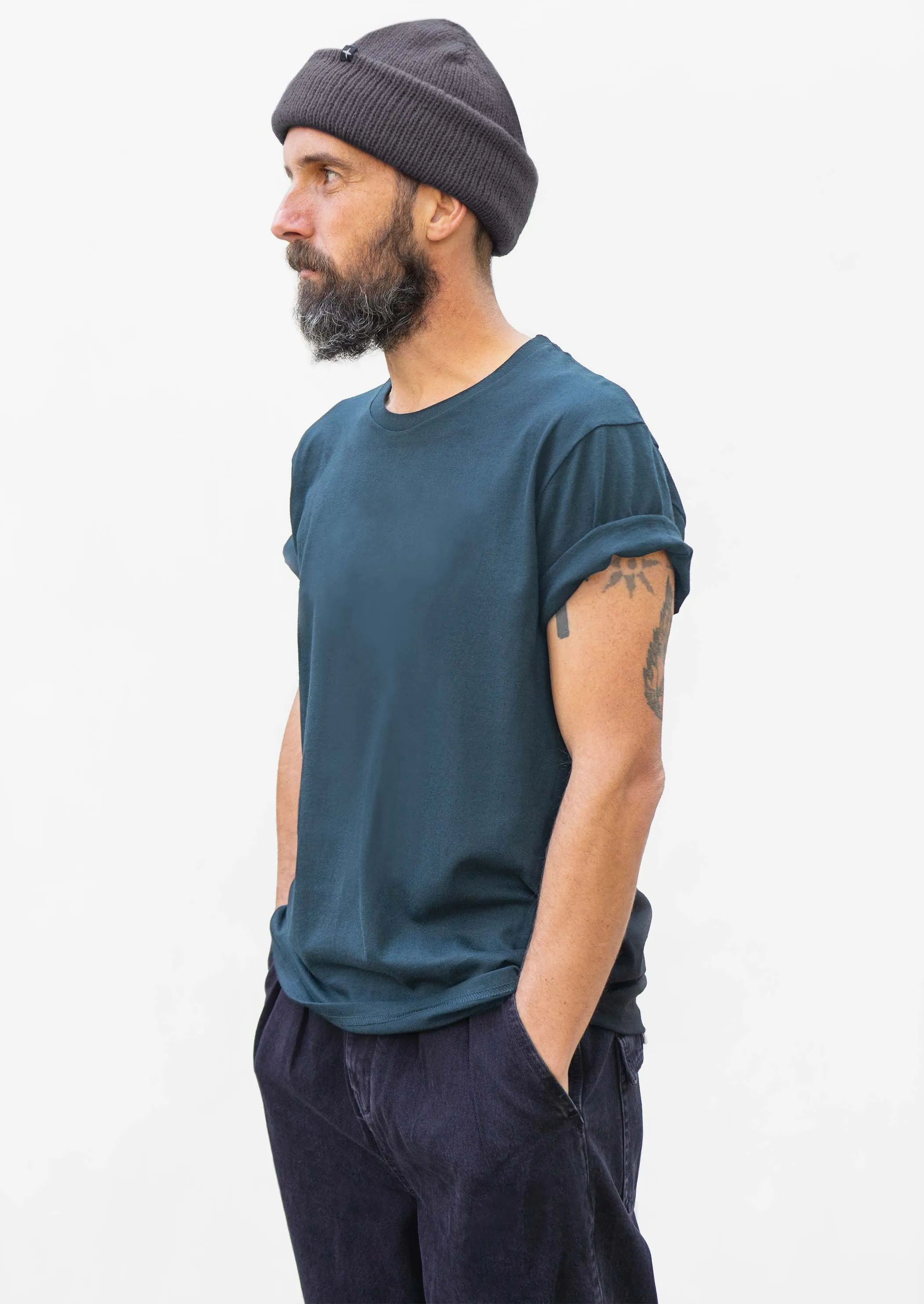 2 t-shirts kaki - bleu pacifique
