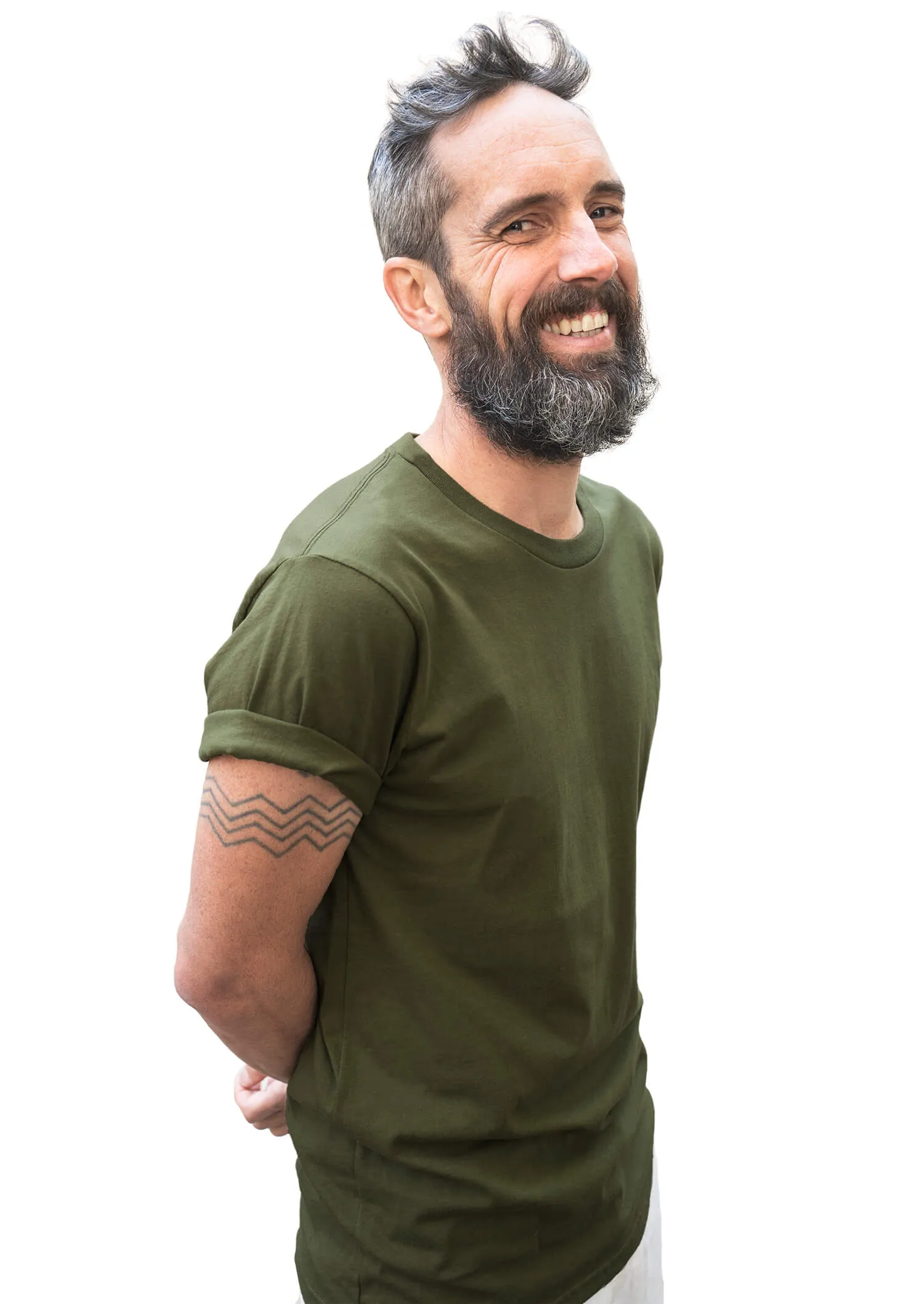 2 t-shirts kaki - bleu pacifique