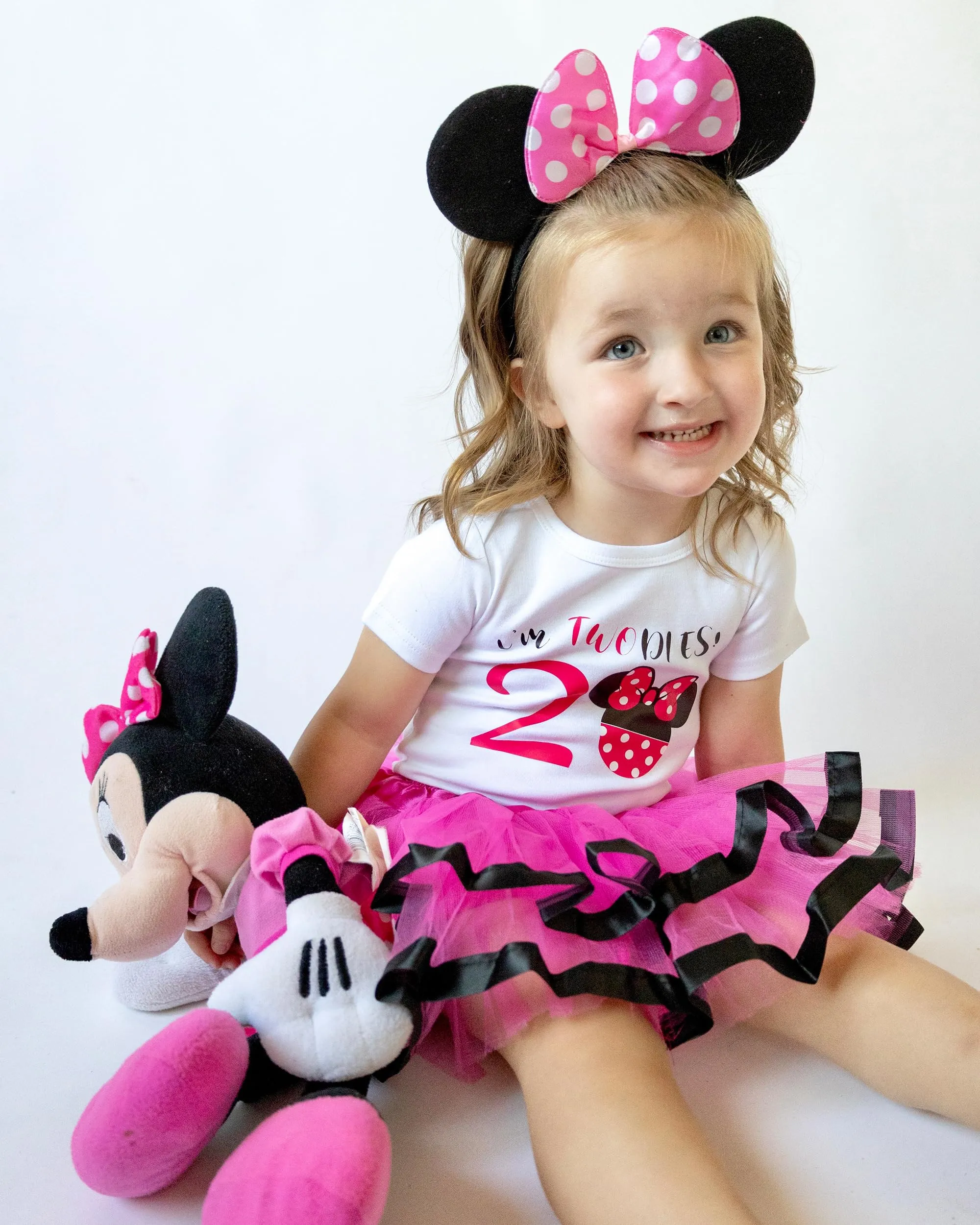2nd Second Birthday Girl Outfit Mouse Shirt Twodlesminnietutu Long Sleeve