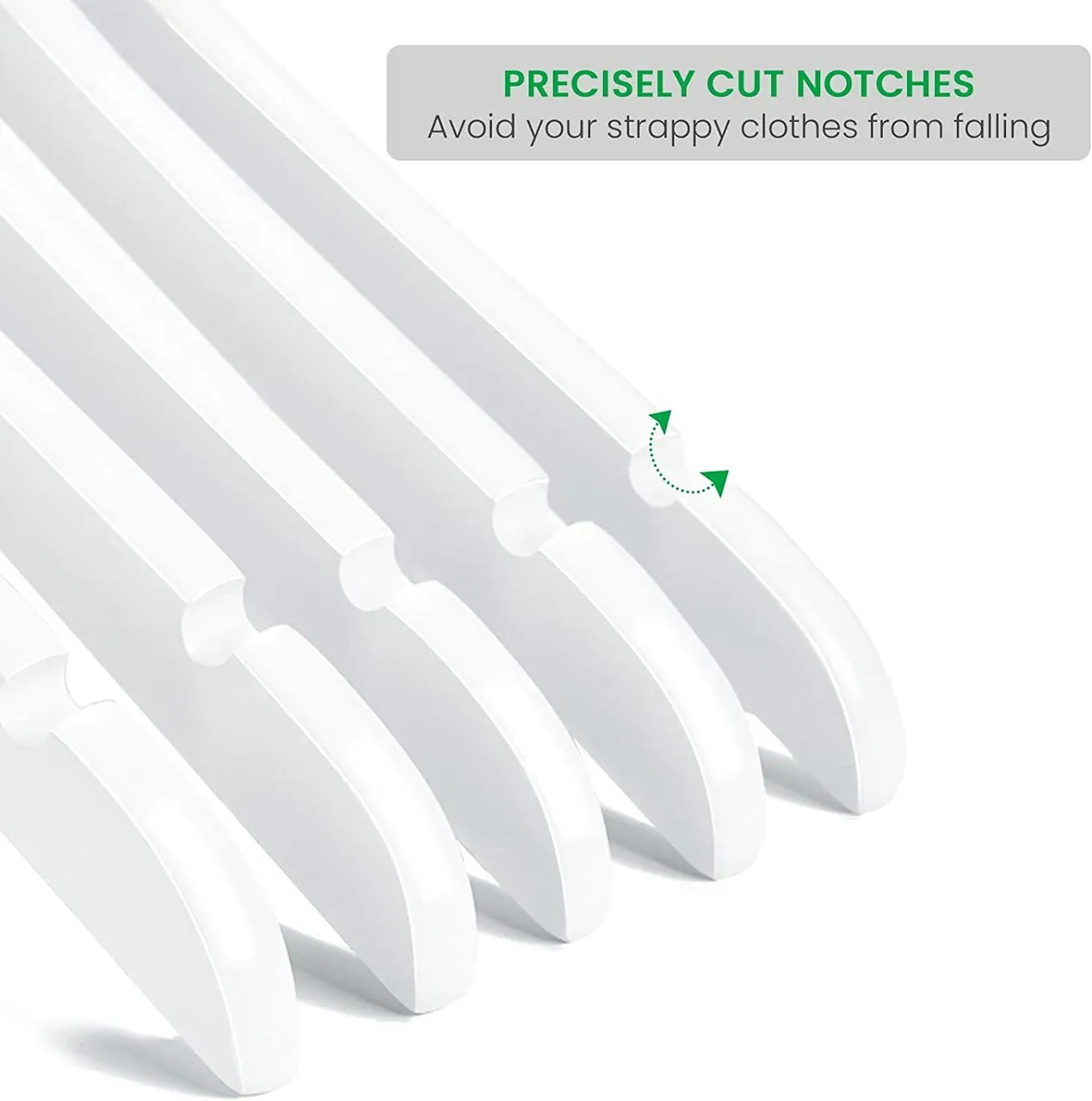 43cm White Wooden Top Hanger 12mm thick Sold in Bundle of 10/20/50