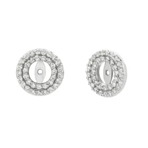 6MM DIAMOND EARRING JACKETS 14K GOLD (0.66 CTW)