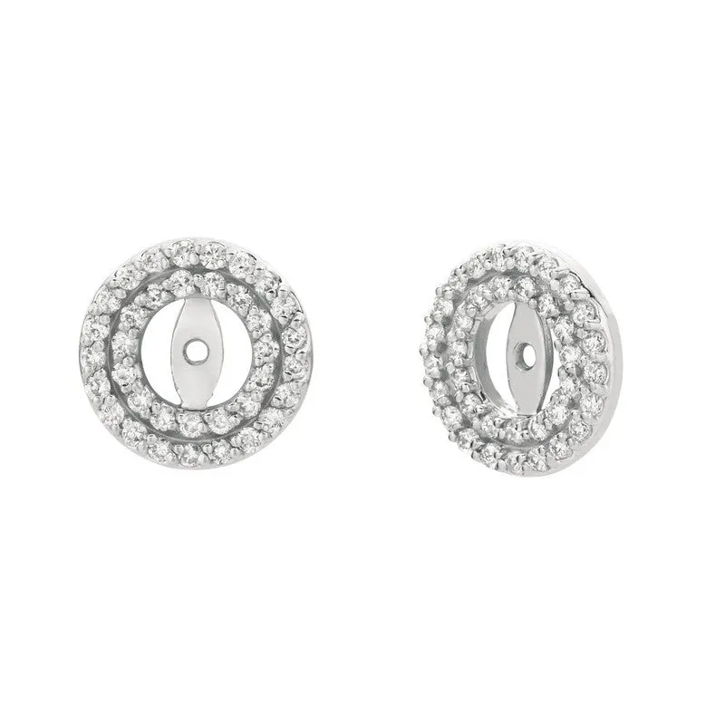 6MM DIAMOND EARRING JACKETS 14K GOLD (0.66 CTW)