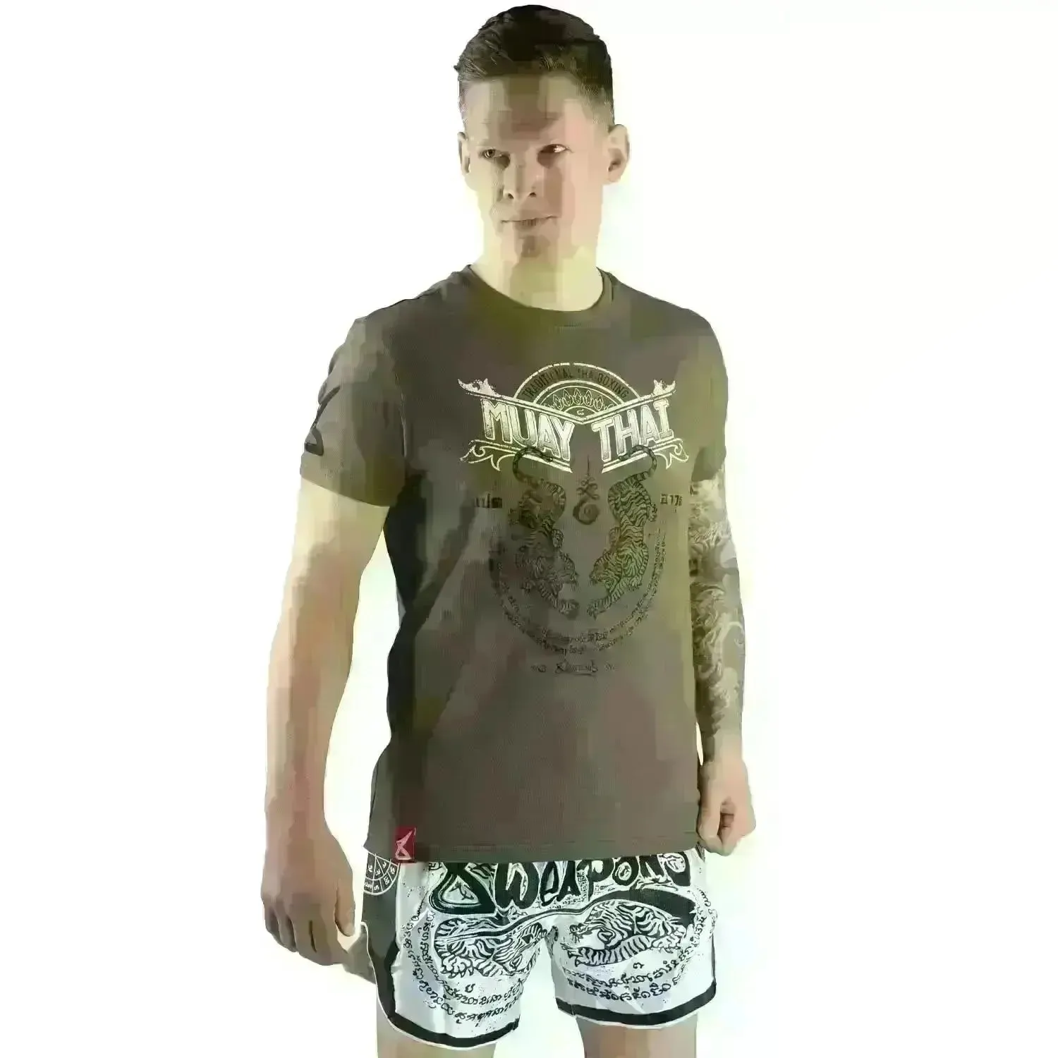 8 WEAPONS Muay Thai T-Shirt - Sak Yant Tigers