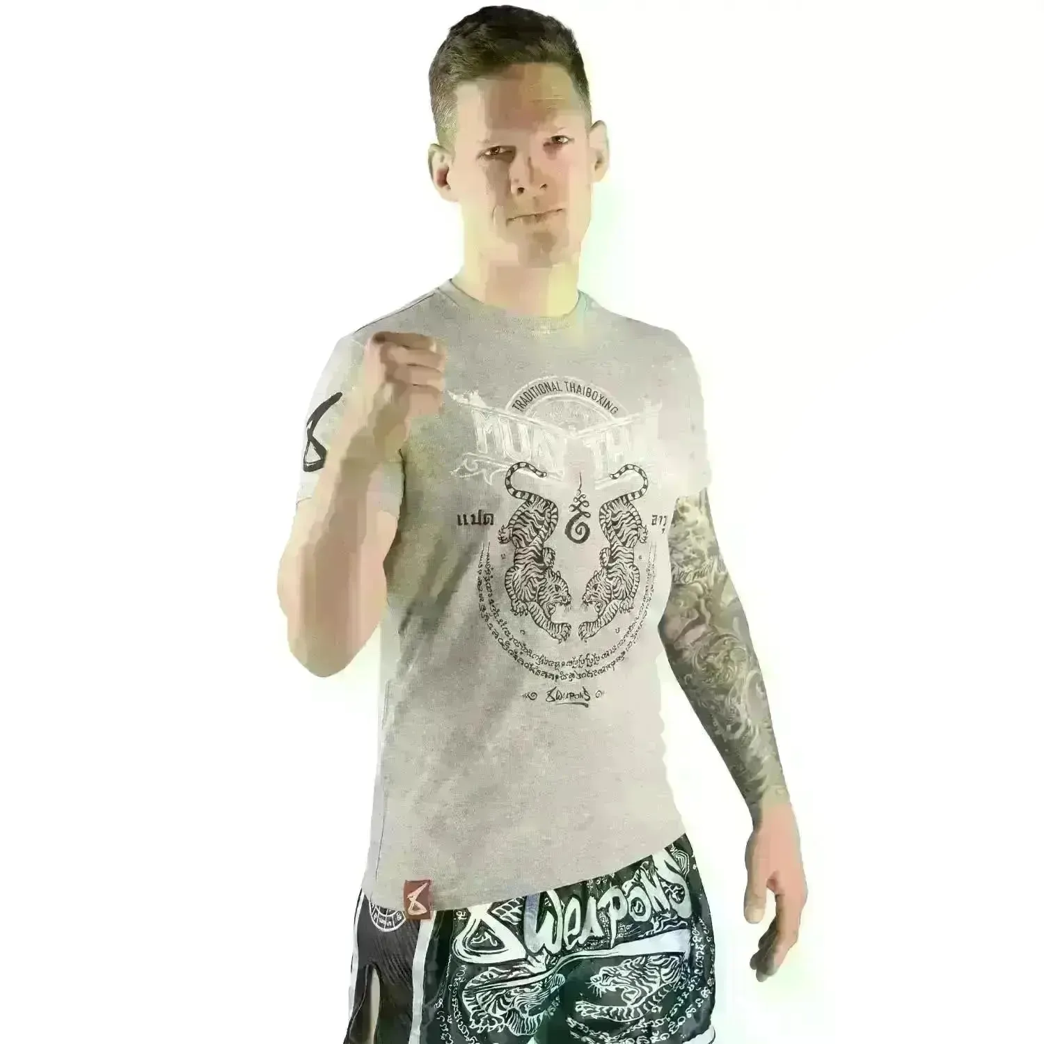 8 WEAPONS Muay Thai T-Shirt - Sak Yant Tigers