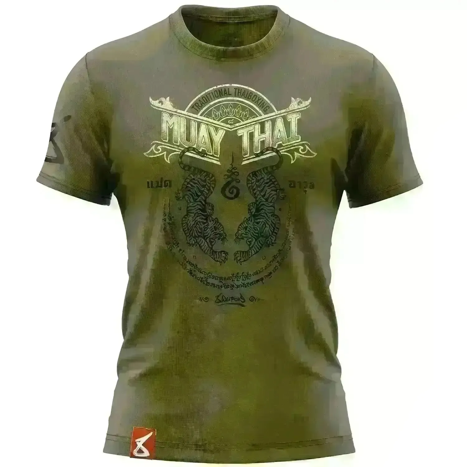 8 WEAPONS Muay Thai T-Shirt - Sak Yant Tigers