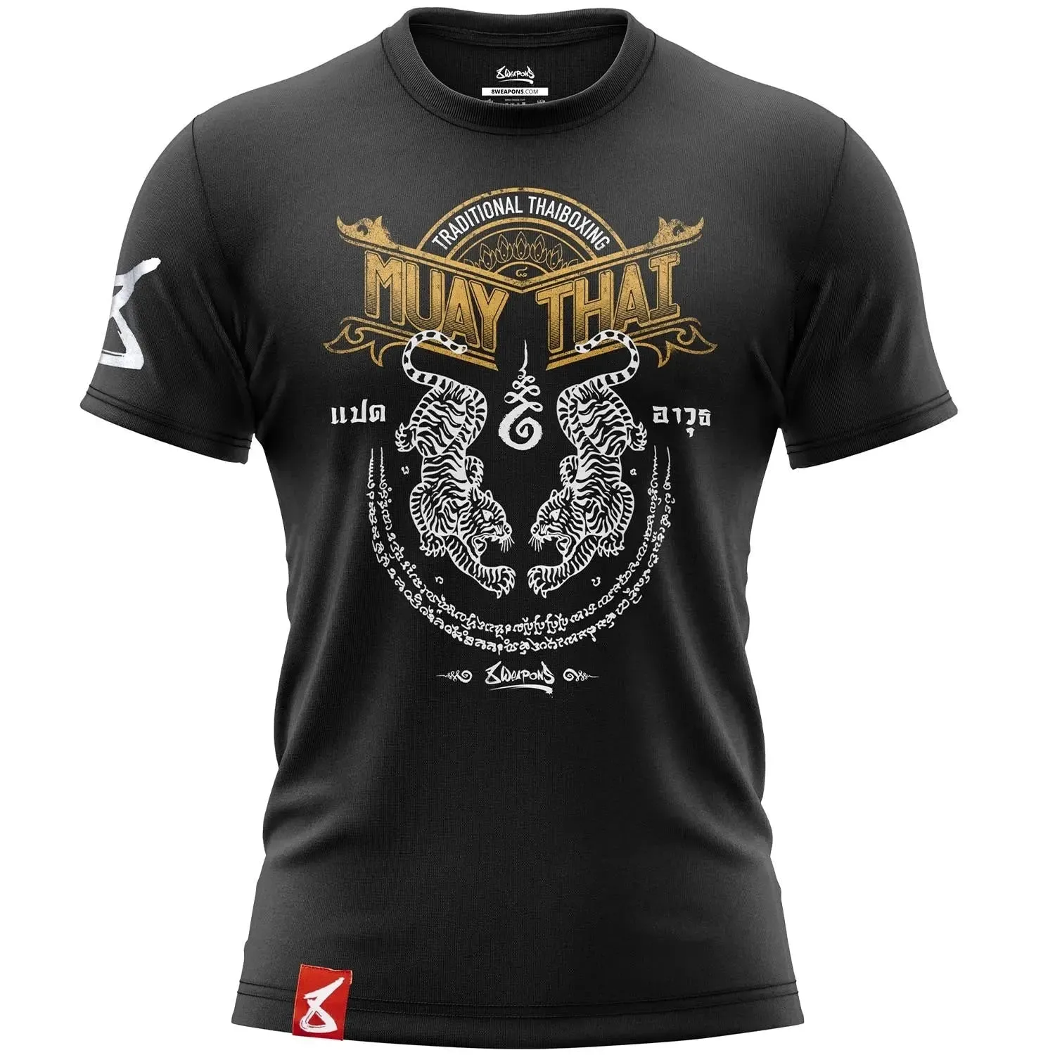 8 WEAPONS Muay Thai T-Shirt - Sak Yant Tigers