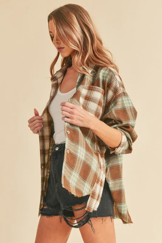 Aemi   Co Noelle Overszed Flannel Shirt