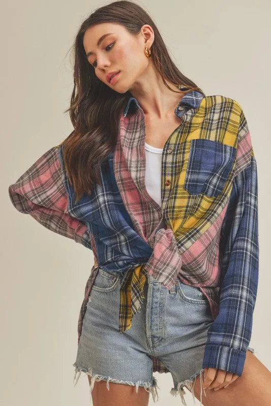 Aemi   Co Noelle Overszed Flannel Shirt