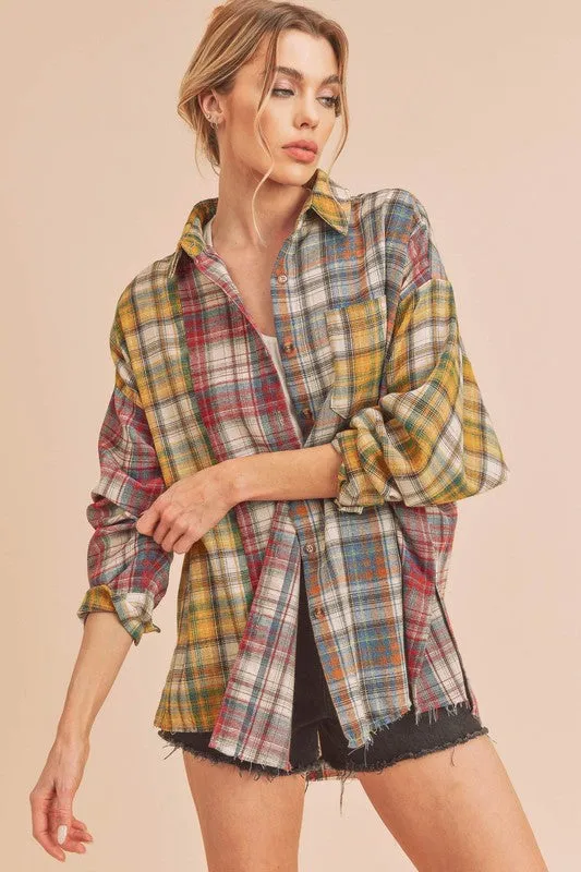 Aemi   Co Noelle Overszed Flannel Shirt