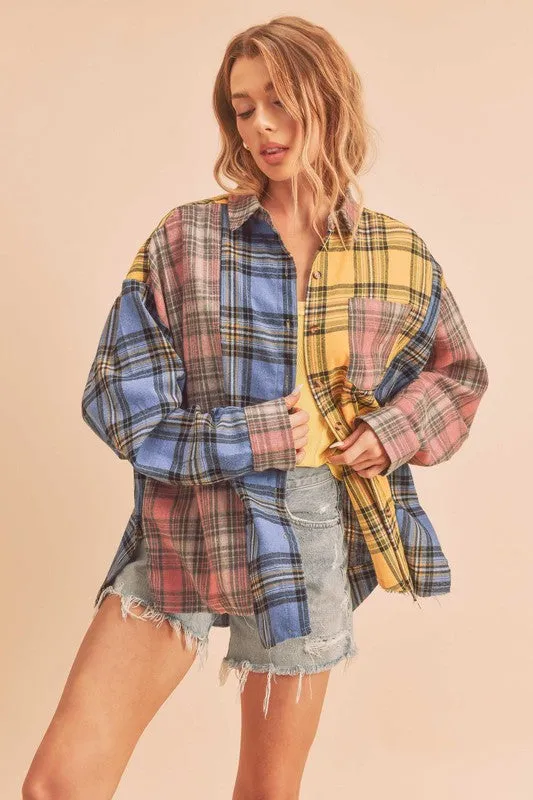 Aemi   Co Noelle Overszed Flannel Shirt