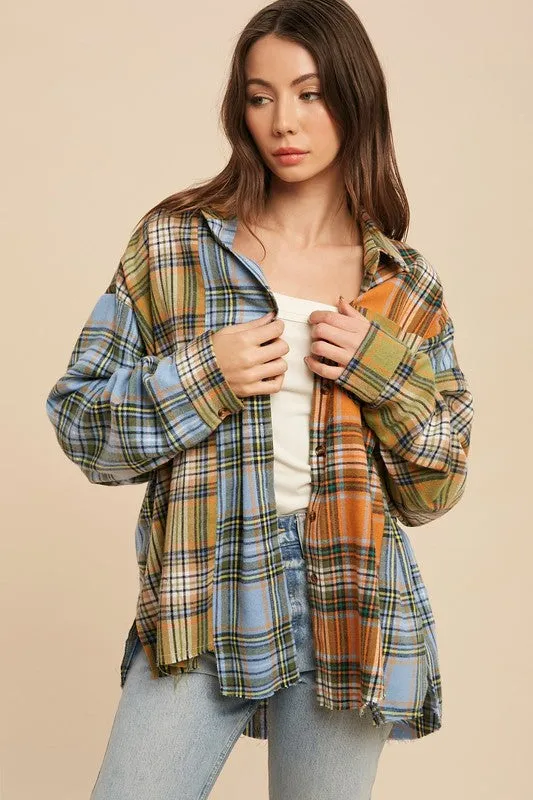 Aemi   Co Noelle Overszed Flannel Shirt
