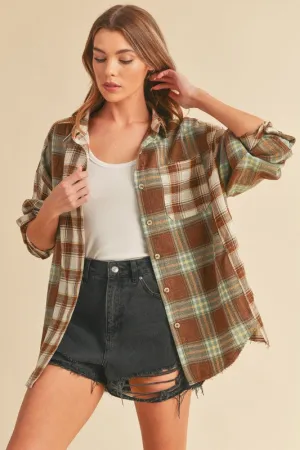 Aemi   Co Noelle Overszed Flannel Shirt