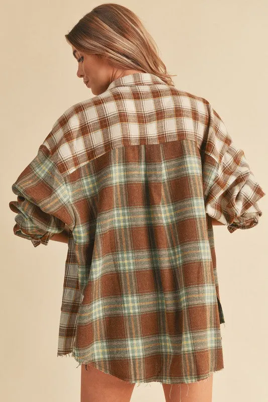Aemi   Co Noelle Overszed Flannel Shirt