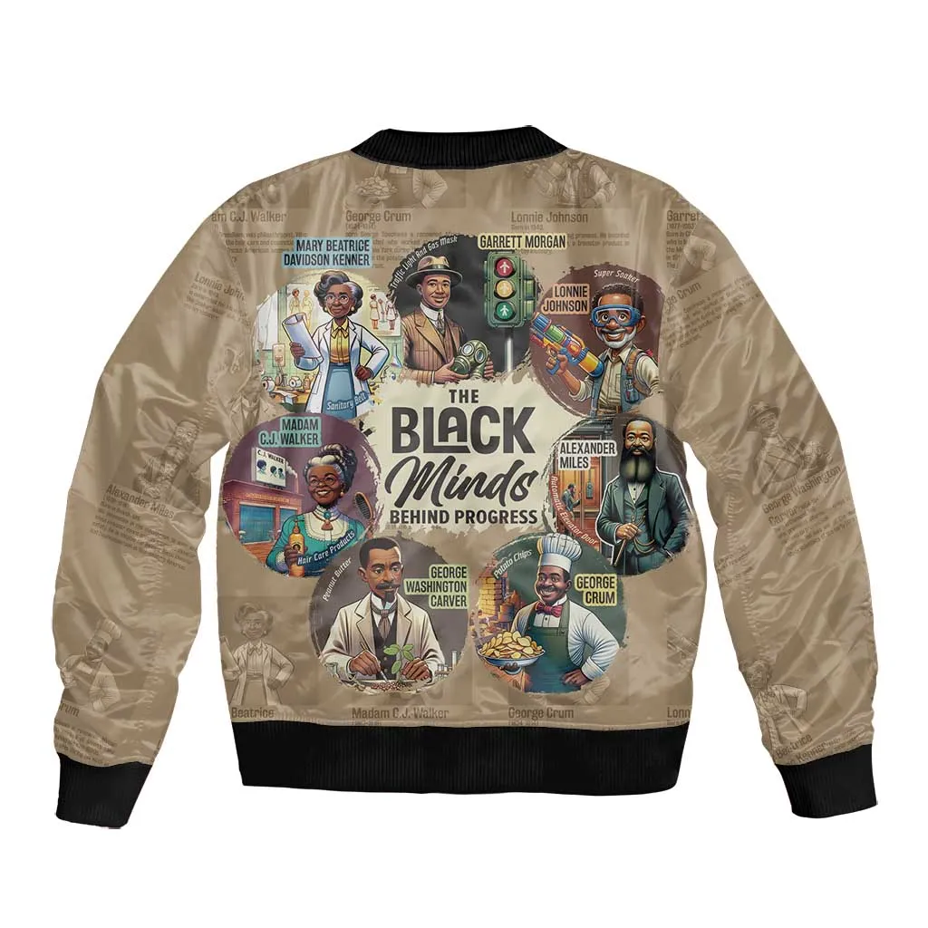 Africa Black Invention Bomber Jacket The Black Minds Behind Progress DT03