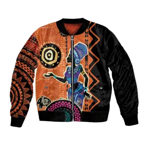 African Woman In Ethnic Dress Bomber Jacket Ethnic Geometric Patterns LT18