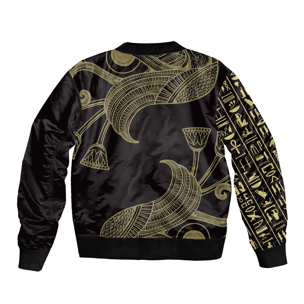 Afro Egypt Bomber Jacket Horus Eyes Egyptian God DT03