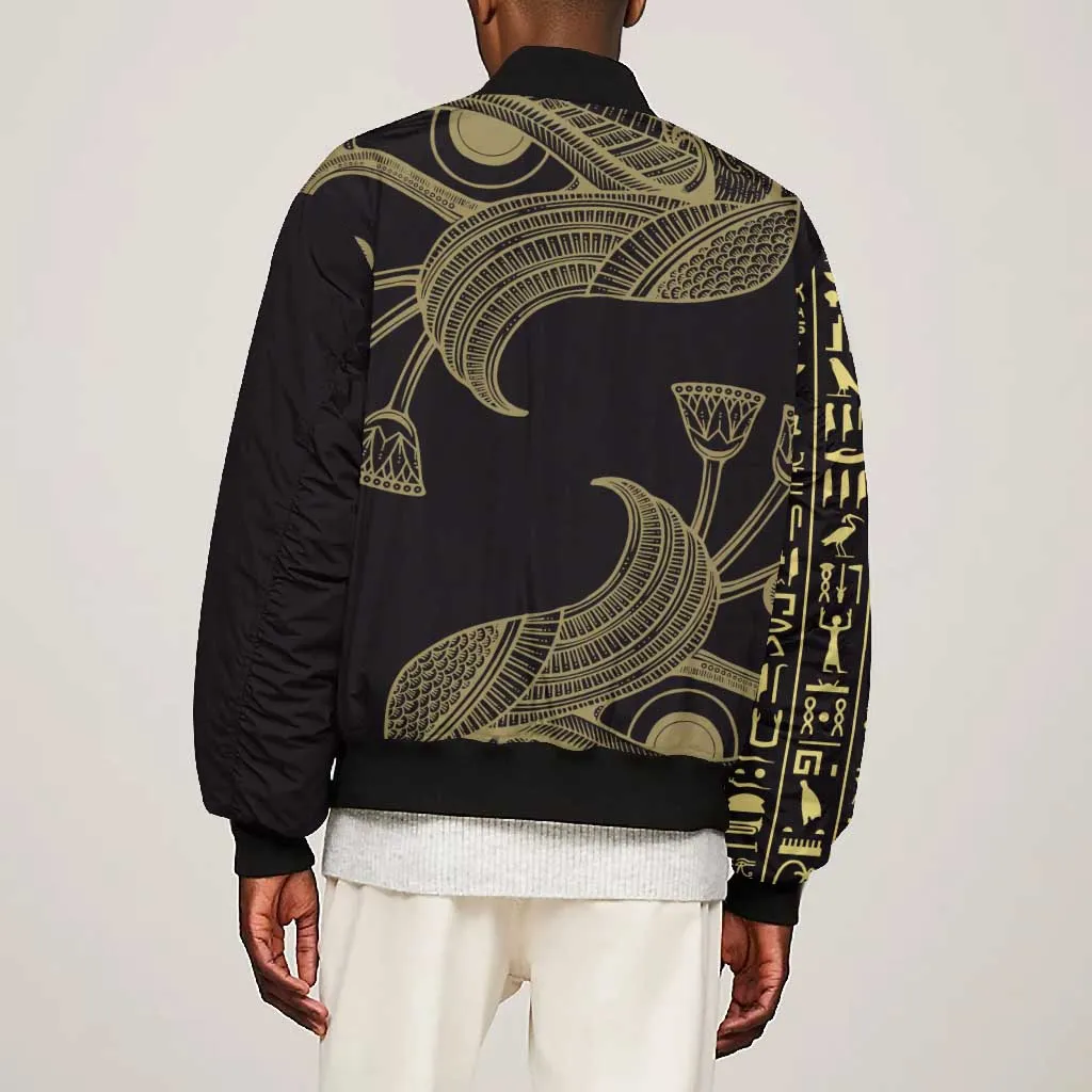Afro Egypt Bomber Jacket Horus Eyes Egyptian God DT03