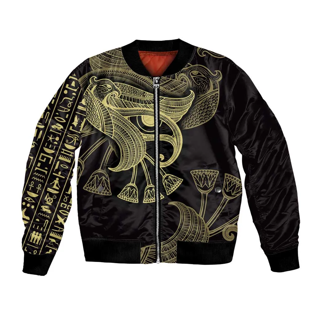 Afro Egypt Bomber Jacket Horus Eyes Egyptian God DT03