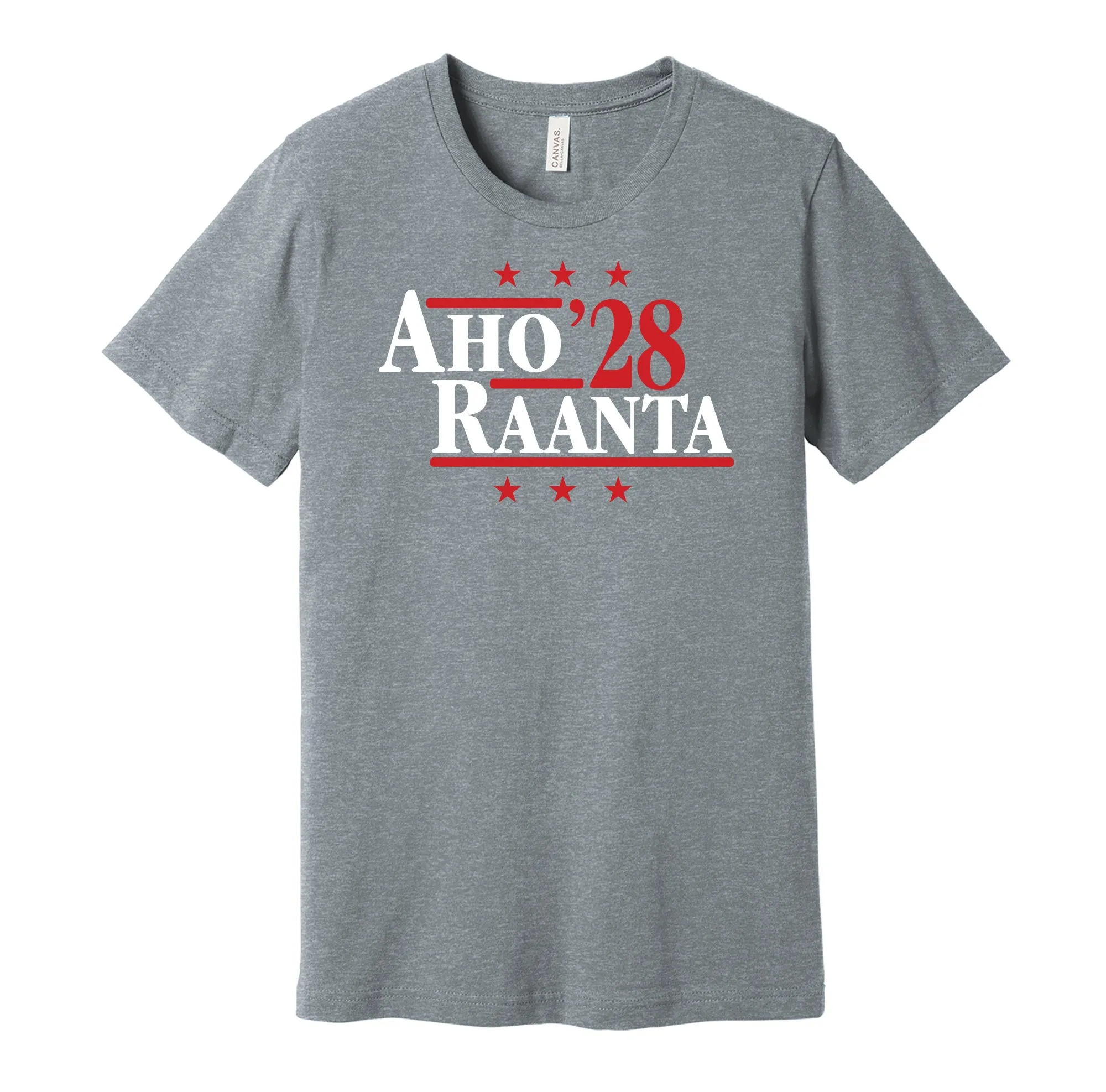 Aho & Raanta '28 - Carolina Political Campaign Parody T-Shirt - Hyper Than Hype Shirts