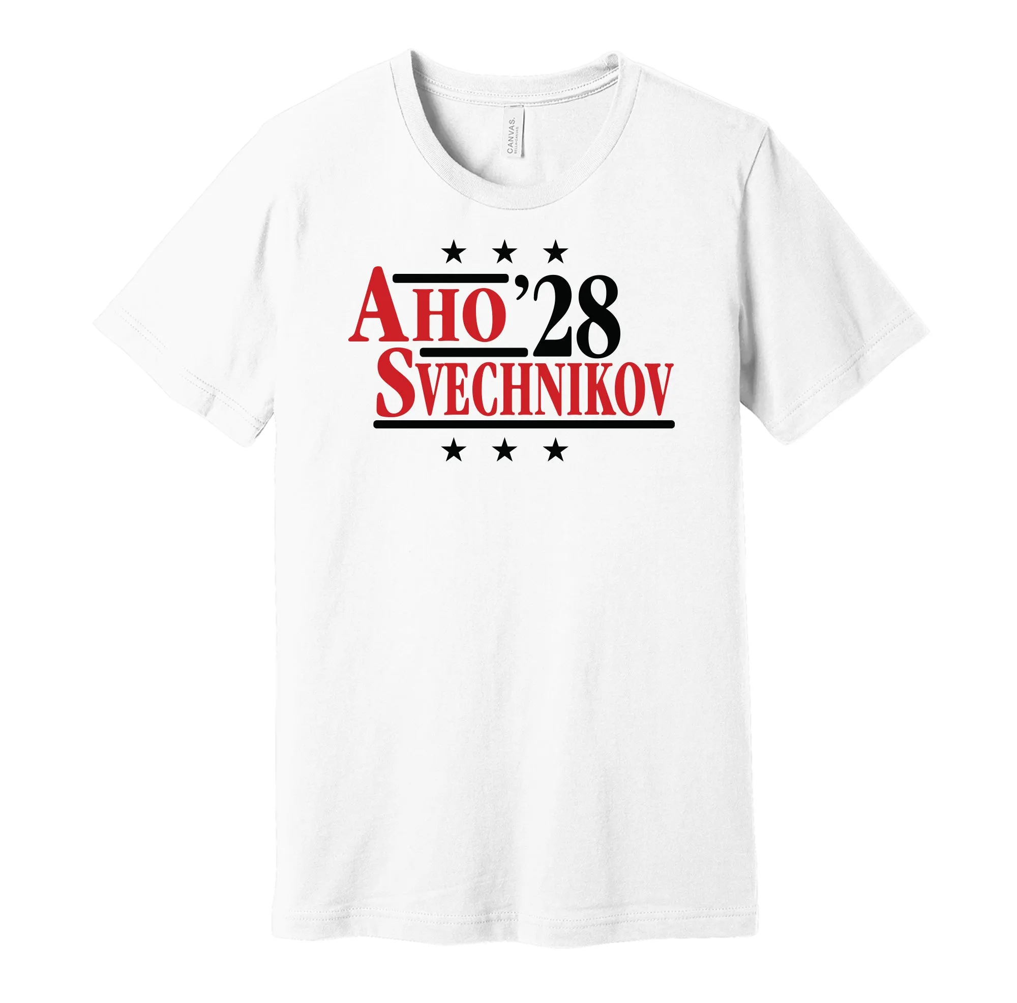 Aho & Svechnikov '28 - Carolina Political Campaign Parody T-Shirt - Hyper Than Hype Shirts