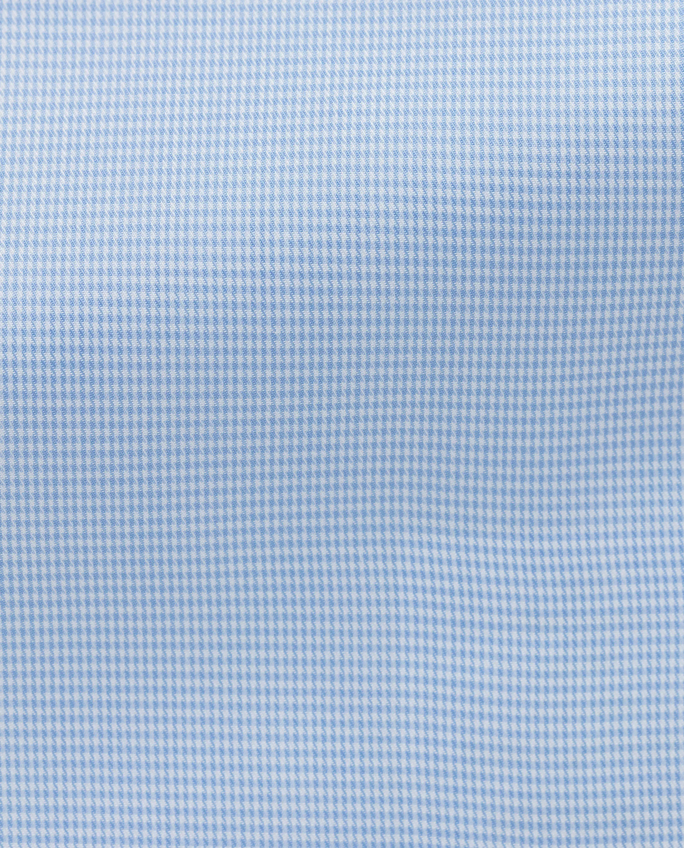 Albini Light Blue Fine Houndstooth Twill 365 Easy Care Fine Cotton
