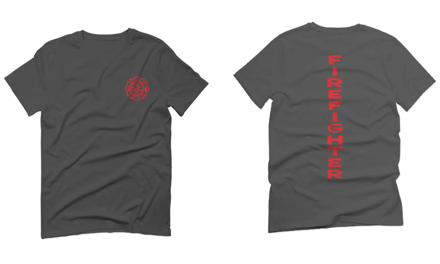 America Support Thin Red Line Fonts Firefighter Seal For men T Shirt