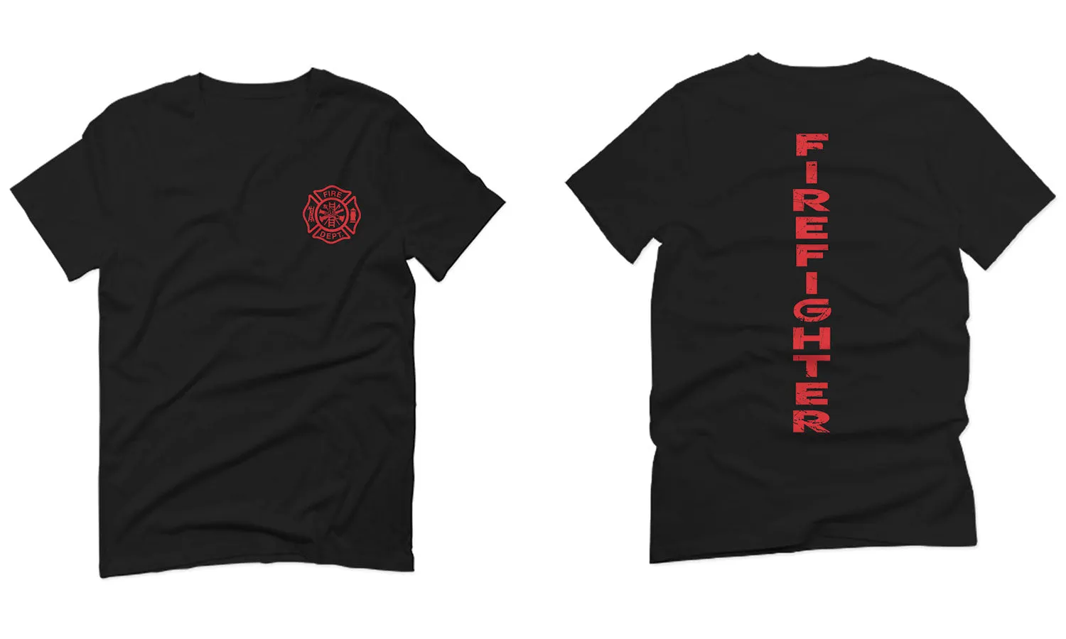 America Support Thin Red Line Fonts Firefighter Seal For men T Shirt