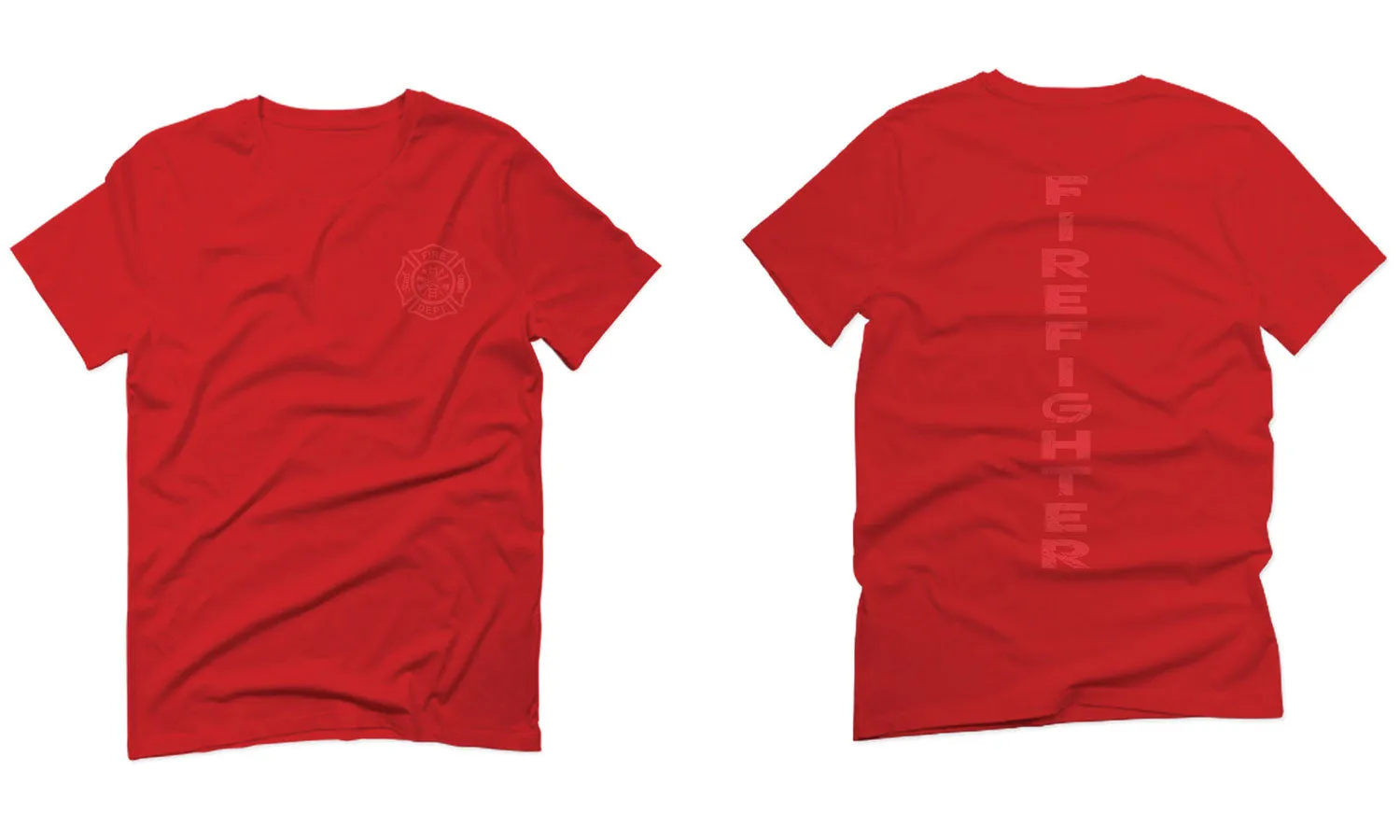 America Support Thin Red Line Fonts Firefighter Seal For men T Shirt