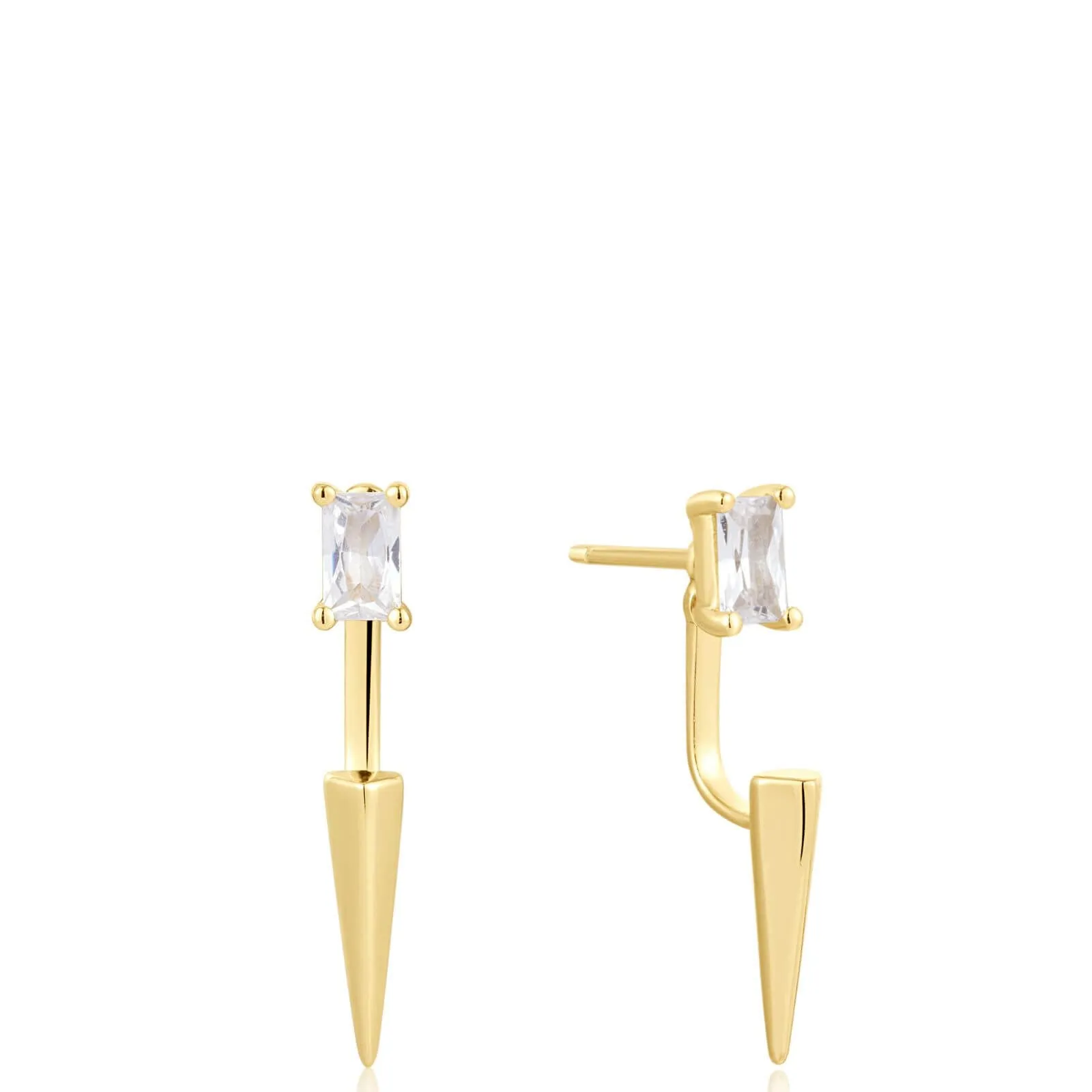 Ania Haie Polished Punk Gold Point Stud Ear Jackets