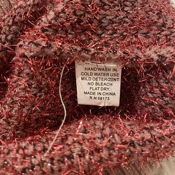 Anthropologie Raga Kylie High Neck Glitter Sweater in Pink XS