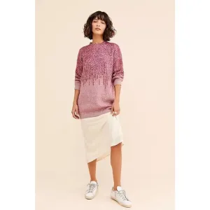 Anthropologie Raga Kylie High Neck Glitter Sweater in Pink XS