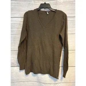 Armani Jeans V-Neck Buttoned Side Sweater Brown S