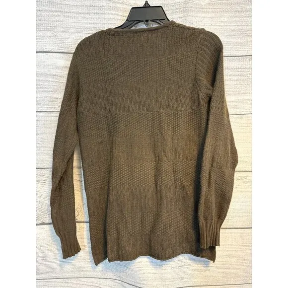 Armani Jeans V-Neck Buttoned Side Sweater Brown S