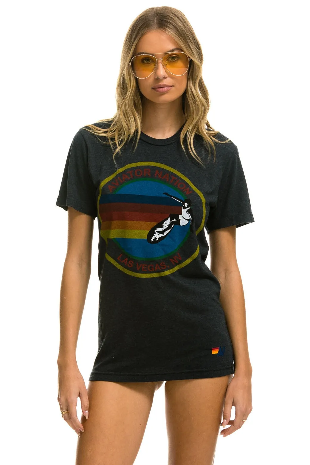 AVIATOR NATION LAS VEGAS TEE - CHARCOAL