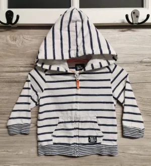 BABY BOY SIZE 12 MONTHS - BABY B'GOSH, Soft & Cozy Zippered Hoodie EUC B30
