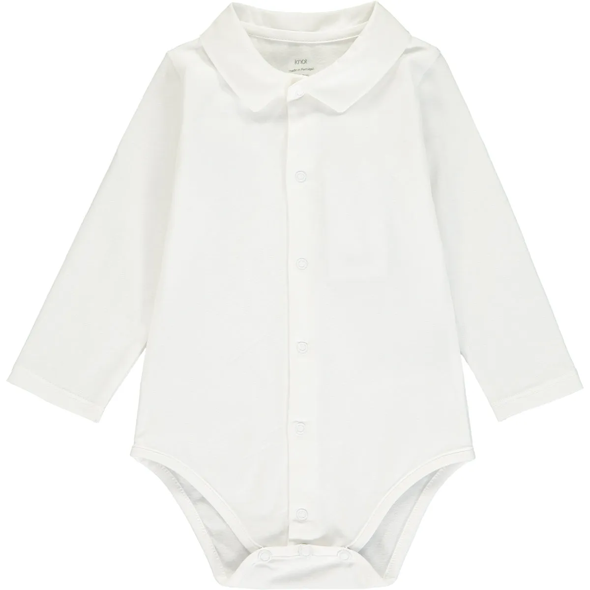 Baby Boys White Cotton Bodysuit