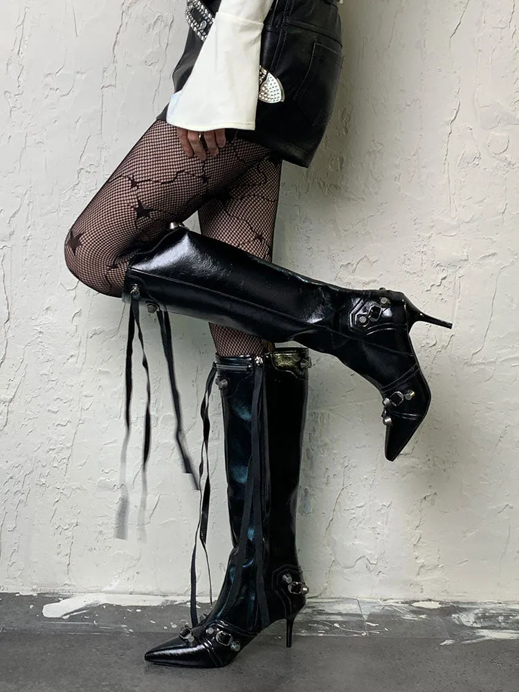 Bat Pattern Fishnet Tights