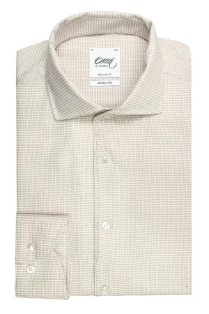 Beige one piece collar regular fit shirt