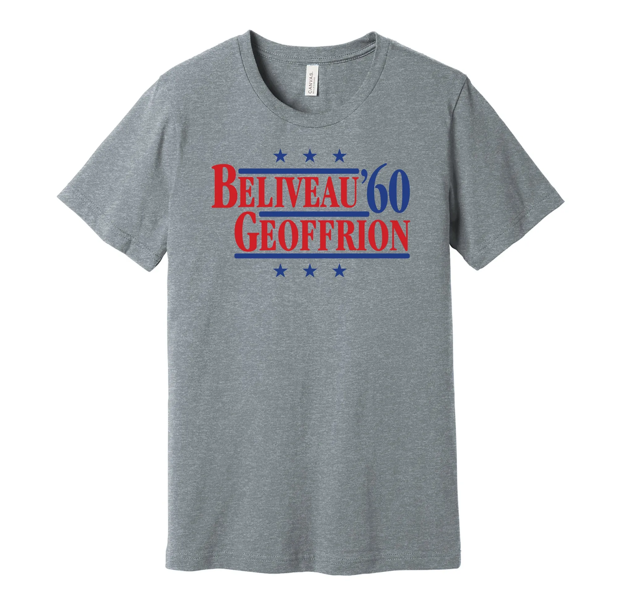 Beliveau & Geoffrion '60 - Montreal Legends Political Campaign Parody T-Shirt - Hyper Than Hype Shirts