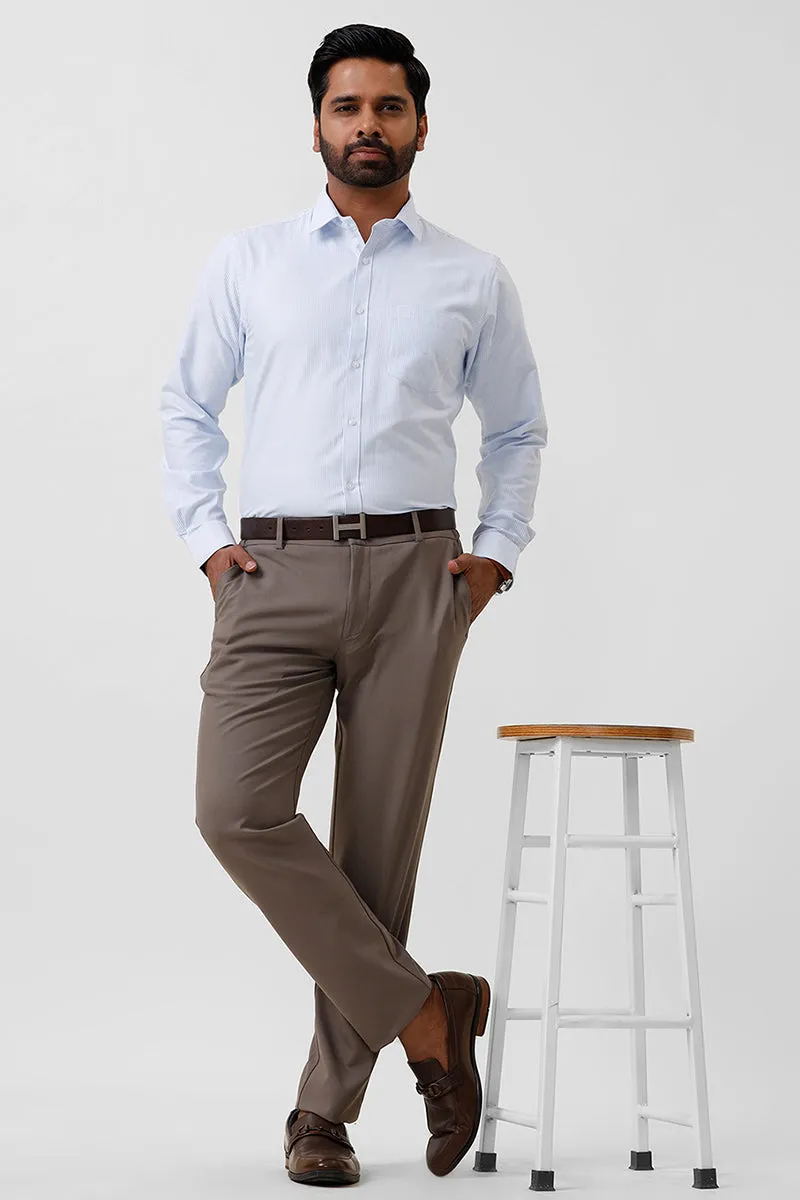 Berlin Stripes - Pastel Blue Casual Shirts For Men | Ariser